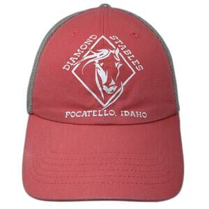 Diamond Stables Pocatello, Idaho Snapback Trucker Hat Pink OS Big Accessories